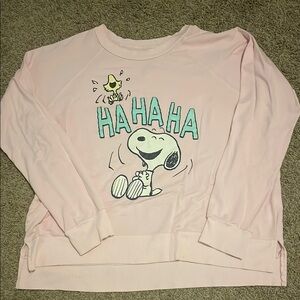 Peanuts Kids Pink Snoopy Sweatshirt